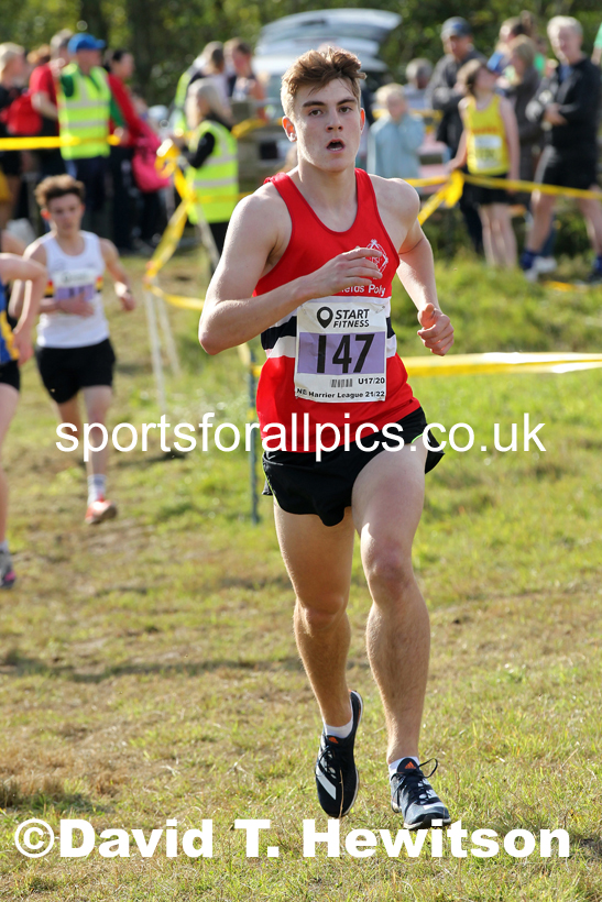 Mens under-17s 2021 North Eastern Harrier League, Druridge Bay. Photo: David T. Hewitson/Sports for All Pics